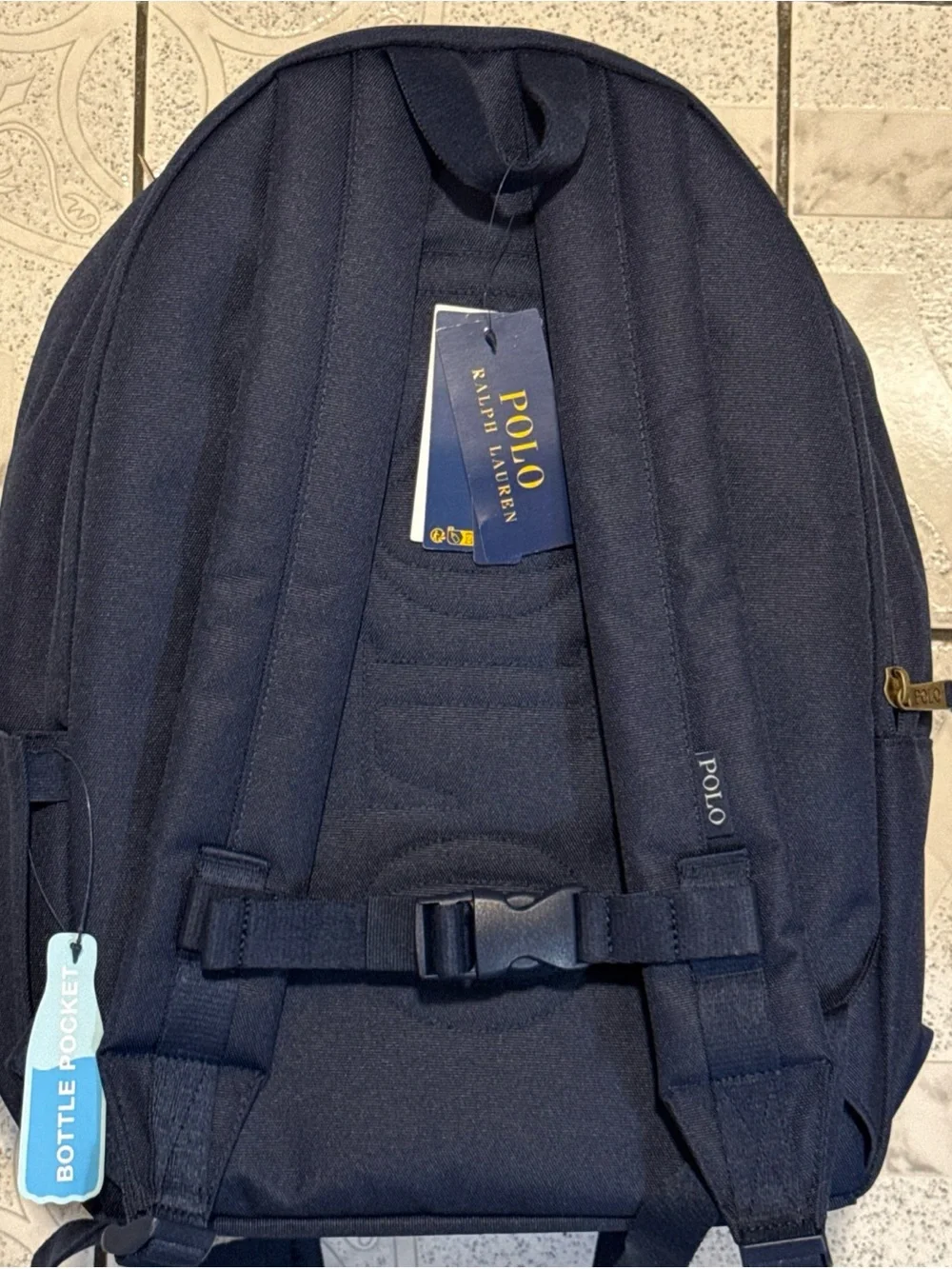 New Polo Ralph Lauren Polo Bear Canvas Backpack Newport Navy Unisex Full Size